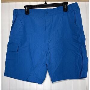 Red Hook Lure Shorts  Men Large Fishing Outdoor Hiking Belted Nylon Blue